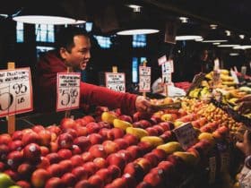 man selling fruits