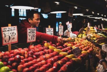 man selling fruits